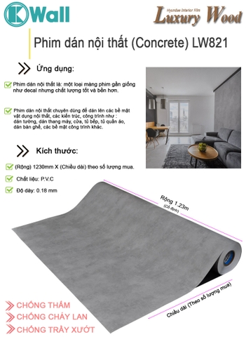 Phim dán nội thất cao cấp nhập khẩu Hàn Quốc LW821