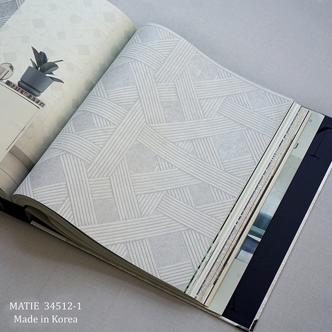 Giấy dán tường phòng khách Hàn Quốc Matie 34512