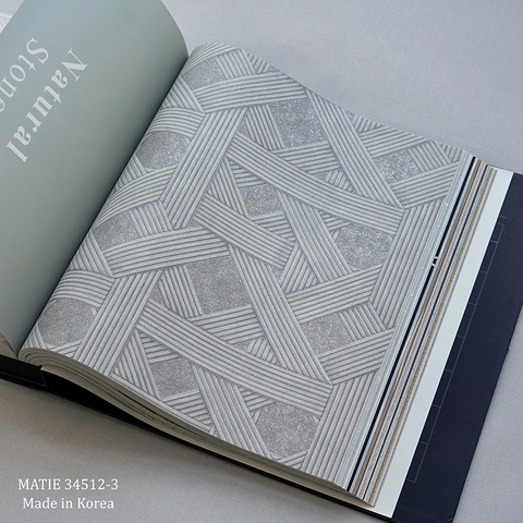 Giấy dán tường phòng khách Hàn Quốc Matie 34512