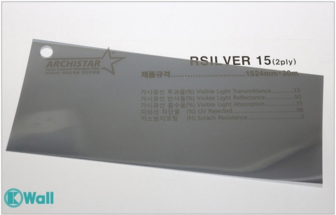 Phim cách nhiệt cửa kính Hàn Quốc Rsilver 15