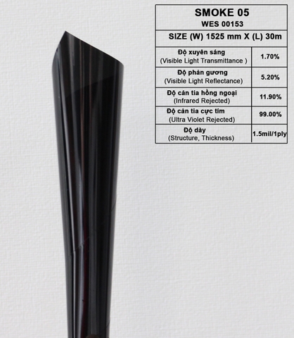 Phim cách nhiệt cửa kính Hàn Quốc Smoke 05