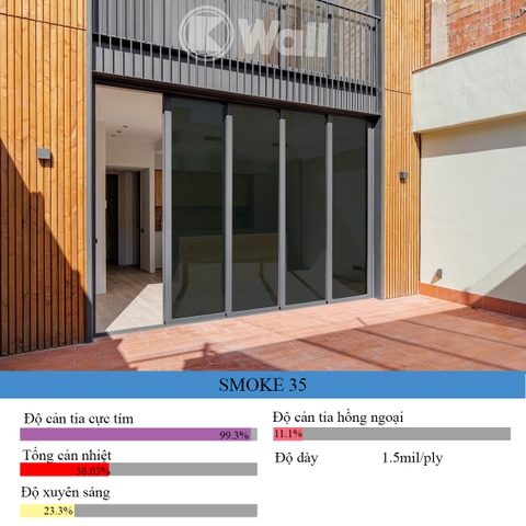 Phim cách nhiệt cửa kính Hàn Quốc Smoke 35