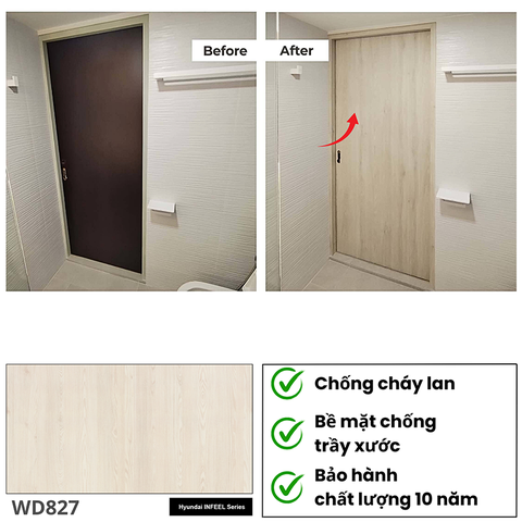 Phim dán nội thất cao cấp nhập khẩu Hàn Quốc WD827