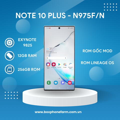 Cụm Note 10 Plus - Lắp Box Phone Farm