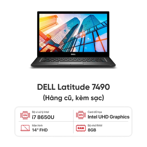 Laptop DELL 7490 I7/8650U/8GB/256G/FHD/14''