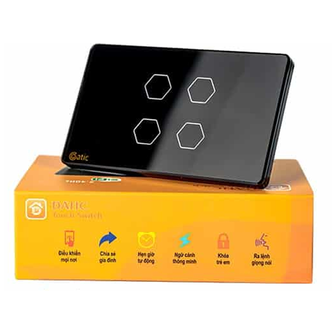 Copy of Công tắc cảm ứng Wifi Hunonic Datic 3 nút