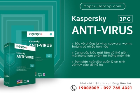 Thẻ Kaspersky Anty 1 năm 3PC