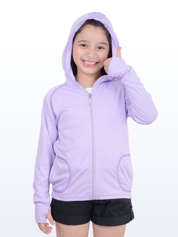 Áo khoác chống nắng trẻ em UV100 AA81076 dây kéo cao