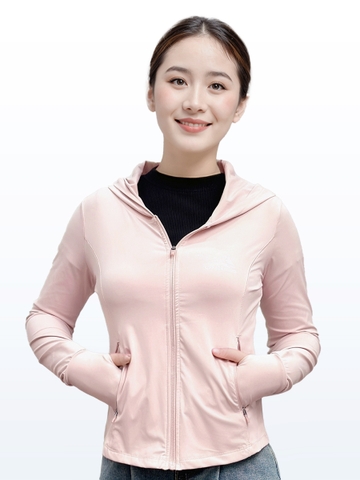 UPF100 | Áo khoác chống nắng nữ thể thao ôm body WJ25001 thấm hút mồ hôi & kháng khuẩn