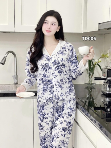 XANH ĐẬM DÀI HỌA TIẾT - TD006