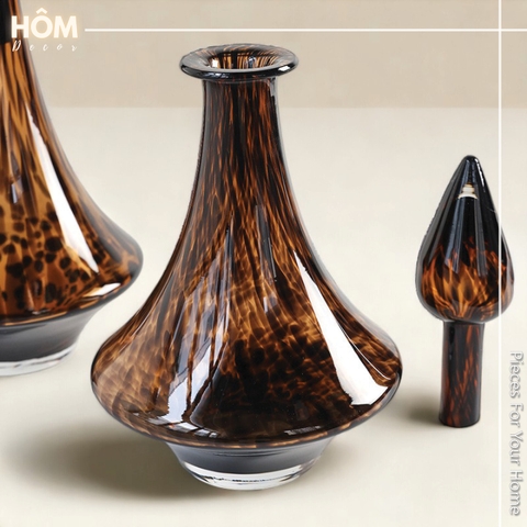 Bình Rựơu Leopard Print Flower