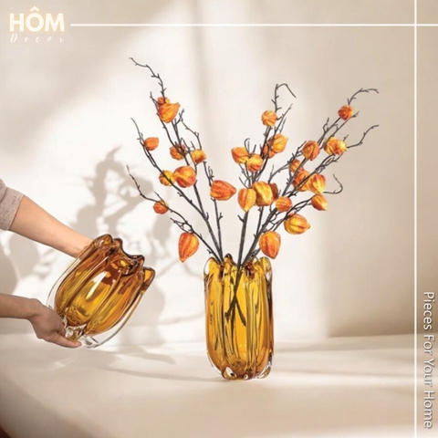 Bình hoa thủy tinh ống loe