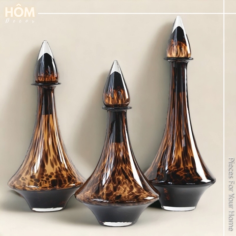 Bình Rựơu Leopard Print Flower