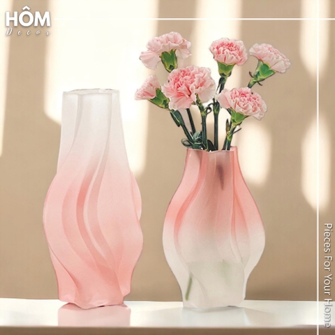 Bình thủy tinh xoắn ốc mờ