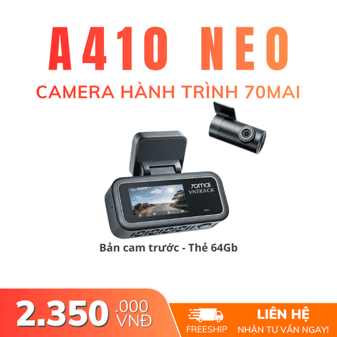 Camera hành trình 70mai A410 Neo - Siêu tụ điện, ghi hình 2,5K HDR