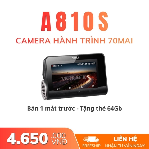 Camera hành trình 70mai A810S 4K | STARVIS 2, siêu tụ điện