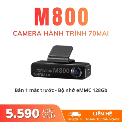 Camera hành trình 70mai M800 4K | Bộ nhớ 128GB, không cần thẻ nhớ