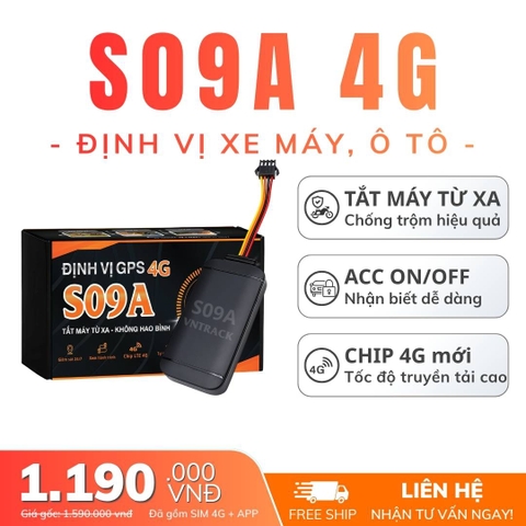 Định Vị GPS S09A 4G - Chống Trộm Xe Máy, Quản Lý Ô Tô Hiệu Quả
