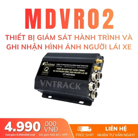 Thiết bị giám sát hành trình và ghi hình người lái MDVR02 - 4 kênh camera