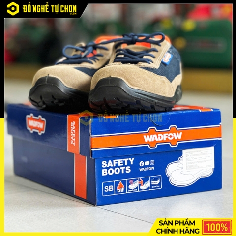 Giày bảo hộ da lộn mũi đế thép size 40 - Hiệu Wadfow - Model: WSB5540