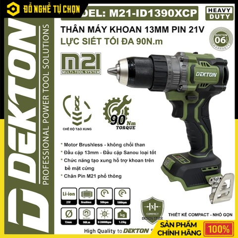 [THÂN] M21-ID1390XCP – Máy Khoan 13mm | Lực Siết 90N.m – 3 Chức Năng – Tạo Xung Mạnh Mẽ - Hàng Chính Hãng Có VAT