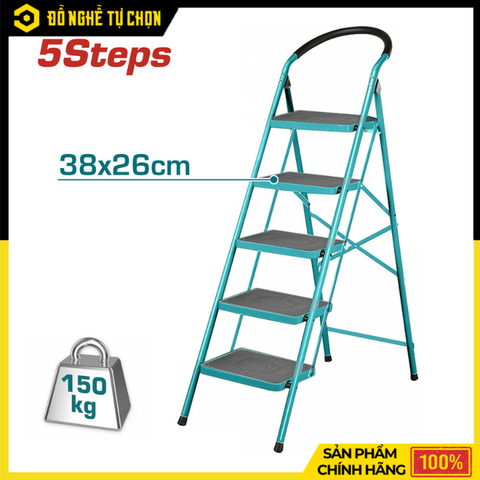 Thang Xếp 5 Bậc Đa Năng Total THLAD09051 – Chắc Chắn, An Toàn, Tiện Dụng, Hàng Chính Hãng, Có VAT