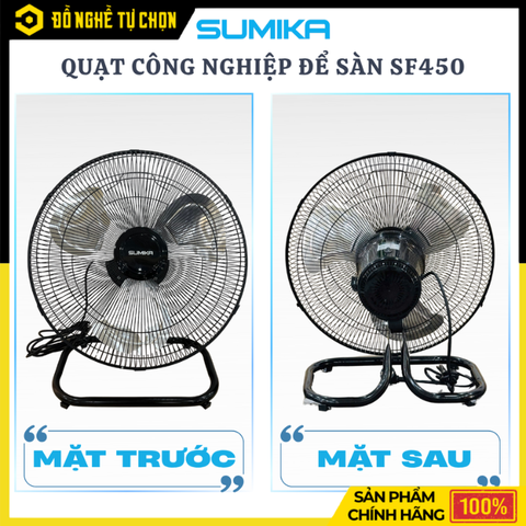 Quạt công nghiệp để sàn Sumika SF450 – Công suất 100W, gió mạnh bền bỉ, tối ưu cho môi trường làm việc nóng bức