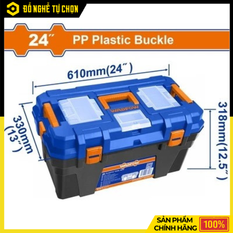 Hộp Đựng Dụng Cụ Nhựa 24 Inch Wadfow WTB1324 Khóa Nhựa – Chứa Gọn, Bảo Vệ Tốt | Hàng Chính Hãng, Có VAT