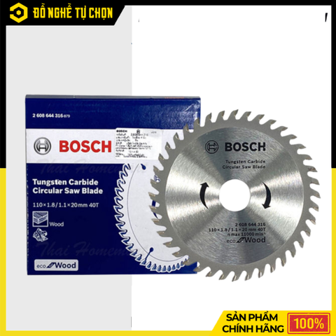 Lưỡi Cưa Gỗ Bosch 110x20mm T40 2608644316 Cắt Ngọt, Sắc Bén, Bền Bỉ Cho Thợ Mộc | Hàng Chính Hãng, Có VAT