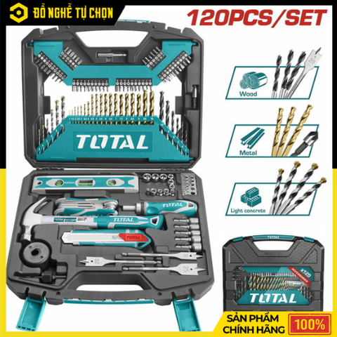 Bộ Dụng Cụ Đa Năng 120 Món TOTAL THKTAC01120 – Hộp Nhựa Cao Cấp – Hàng Chính Hãng Có VAT