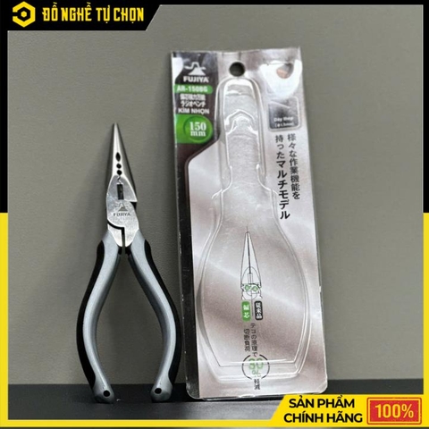 Kìm Mũi Nhọn Đa Năng Fujiya AR-150BG – 150mm – Cắt, Uốn, Tuốt Dây – Chính Hãng Có VAT