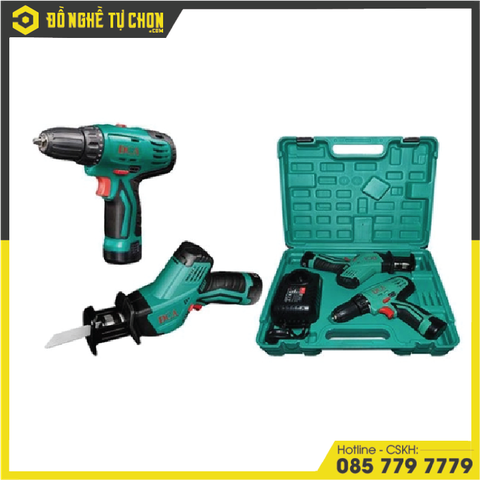 Bộ Combo Máy Khoan Và Máy Cưa Kiếm Dùng Pin DCA ADKIT02EK