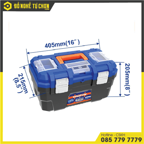 Hộp Nhựa Đựng Dụng Cụ Wadfow WTB3316 16 Inch Khóa Kim Loại – Chắc Chắn, Chịu Tải Cao Hàng Chính Hãng, Có VAT