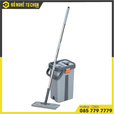 Bộ cây lau nhà SUMIKA C38, thùng lau nhà 2 ngăn tự vắt