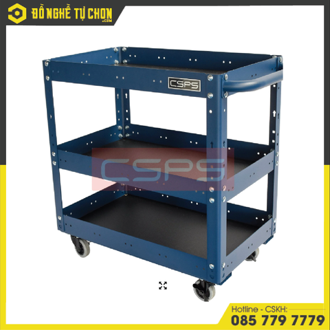 Xe Đẩy CSPS 3 Ngăn - 71cm Màu Xanh