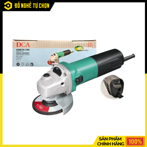 Máy Mài Góc DCA ASM10-100S 1020W 100mm Mạnh Mẽ, Cắt Mài Hiệu Quả Cho Thợ Chuyên Nghiệp | Hàng Chính Hãng, Có VAT