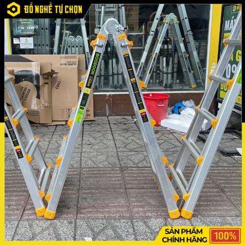 Thang Nhôm Rút Lồng 2.5m Boodoor BRL25 – Duỗi Thẳng 5m, Nhôm Dày 2.4mm, Tải Trọng 300Kg | Hàng Chính Hãng, Có VAT