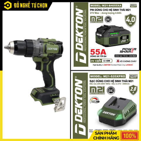 [THÂN] M21-ID1390XCP – Máy Khoan 13mm | Lực Siết 90N.m – 3 Chức Năng – Tạo Xung Mạnh Mẽ - Hàng Chính Hãng Có VAT