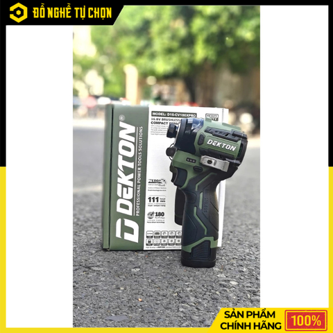 Thân Máy Chuyên Vít Dùng Pin 16.8V Dekton D16-CV180XPRO – Brushless Mạnh Mẽ, Lực Siết 180Nm, Thiết Kế Gọn Nhẹ | Hàng Chính Hãng, Có VAT