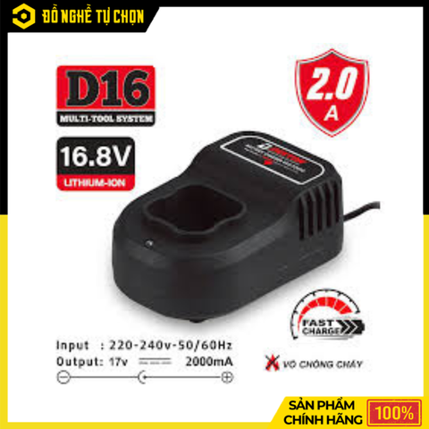 Đế Sạc Pin 16.8V Dekton D16-S2000 – Sạc Nhanh 2A, Ổn Định, Chính Hãng Dekton | Hàng Chính Hãng, Có VAT