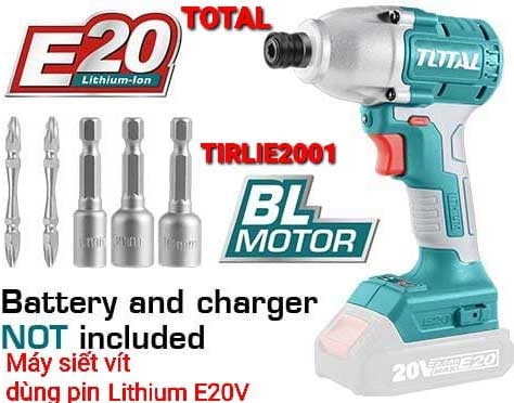 Máy siết vít dùng pin Lithium-ion E20 hiệu Total TIRLIE2001 - 20V