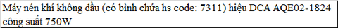 Máy Nén Khí Không Dầu DCA 24L AQE02-1824
