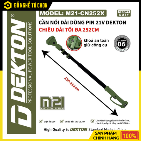 Cần Nối Dài Dekton M21-CN252X – Mở Rộng Tầm Với Linh Hoạt, Hỗ Trợ Làm Việc Hiệu Quả | Hàng Chính Hãng, Có VAT