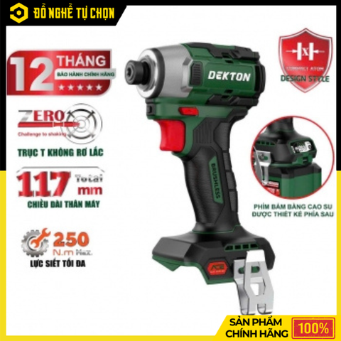 [THÂN] Máy Vặn Vít Dùng Pin 21V Dekton M21-CV250PROMAX – Lực Siết 250Nm, 4 Cấp Tốc Độ, Hiệu Suất Vượt Trội – Hàng Chính Hãng, Có VAT