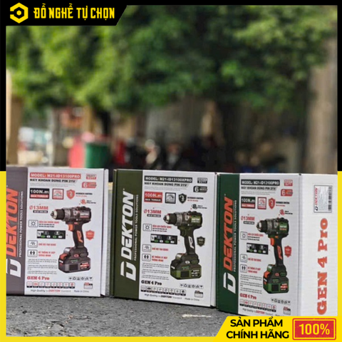 [THÂN] Máy Khoan Pin Dekton M21-ID13100XPRO  21V 100Nm Không Chổi Than | Hàng Chính Hãng, Có VAT