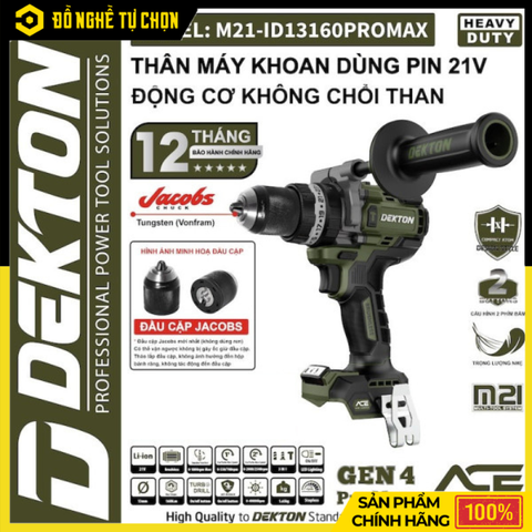 [THÂN] Máy Khoan Động Lực Dùng Pin 21V M21-ID13160PROMAX – Lực Siết Mạnh 160Nm, Khoan Búa Hiệu Quả, Hiệu Suất Vượt Trội | Hàng Chính Hãng, Có VAT