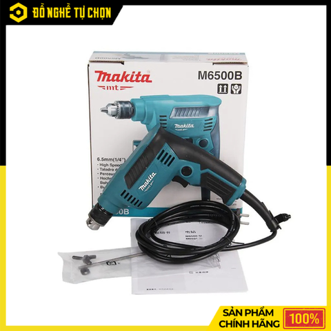 Máy Khoan Tốc Độ Cao Makita M6500B 230W 6.5mm – Nhỏ Gọn, Khoan Chính Xác, Lý Tưởng Cho Điện Dân Dụng & Nội Thất | Hàng Chính Hãng, Có VAT