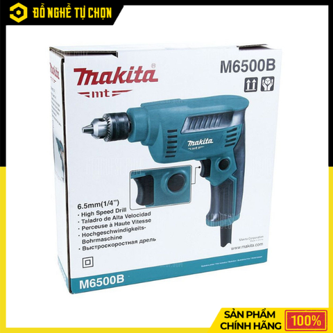 Máy Khoan Tốc Độ Cao Makita M6500B 230W 6.5mm – Nhỏ Gọn, Khoan Chính Xác, Lý Tưởng Cho Điện Dân Dụng & Nội Thất | Hàng Chính Hãng, Có VAT