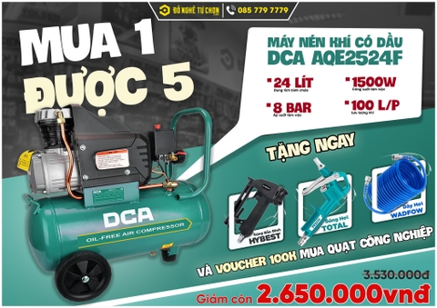 Máy Nén Khí Có Dầu 24L DCA AQE2524F