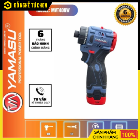 Máy Bắn Vít Pin 16.8V Yamasu YMS-MVT40NW Đầu Lục Giác 40Nm | Hàng Chính Hãng, Có VAT